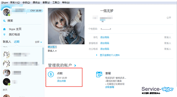 如何查詢我的skype點卡到賬情況、呼叫記錄及賬戶余額？